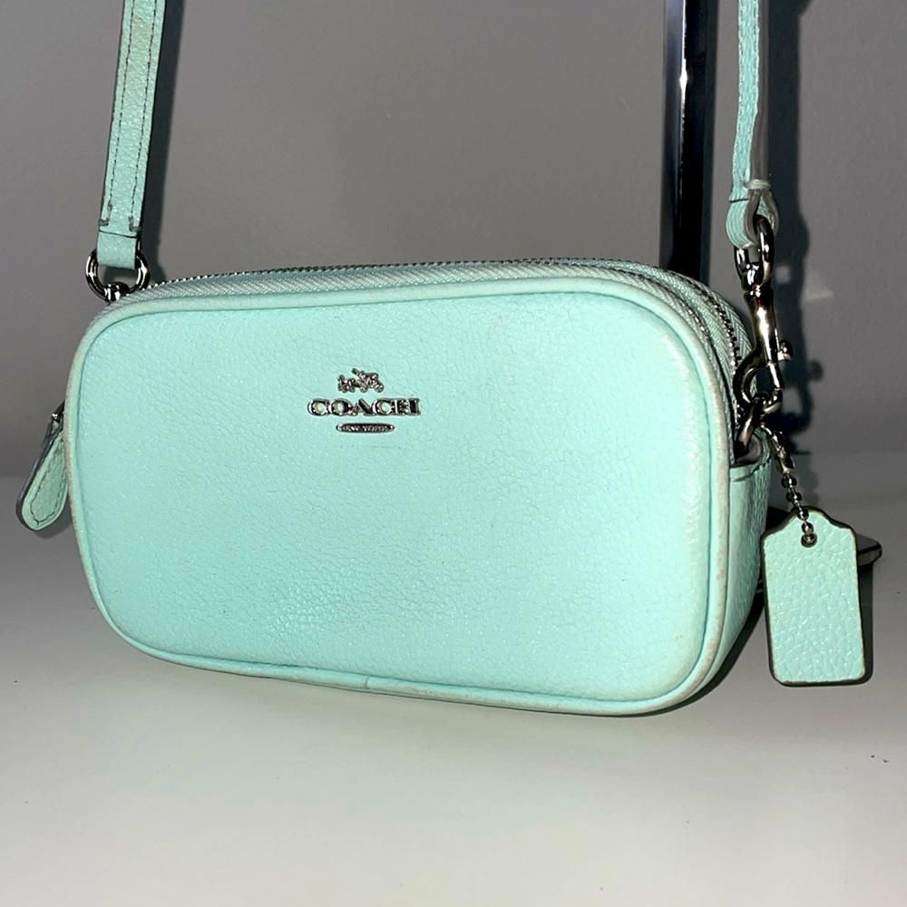 COACH ‘Jes Crossbody Bag’ in Sea Green Pebbled Leather